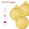 Best Choice Products 3-Piece Hanging Pop-Up Outdoor Christmas Ornaments, LED Lights, 8 Light Functions